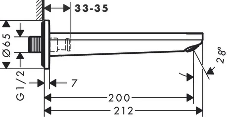 Wanneneinlauf Rebris E DN20 chrom Wanneneinlauf Rebris E DN20 chrom