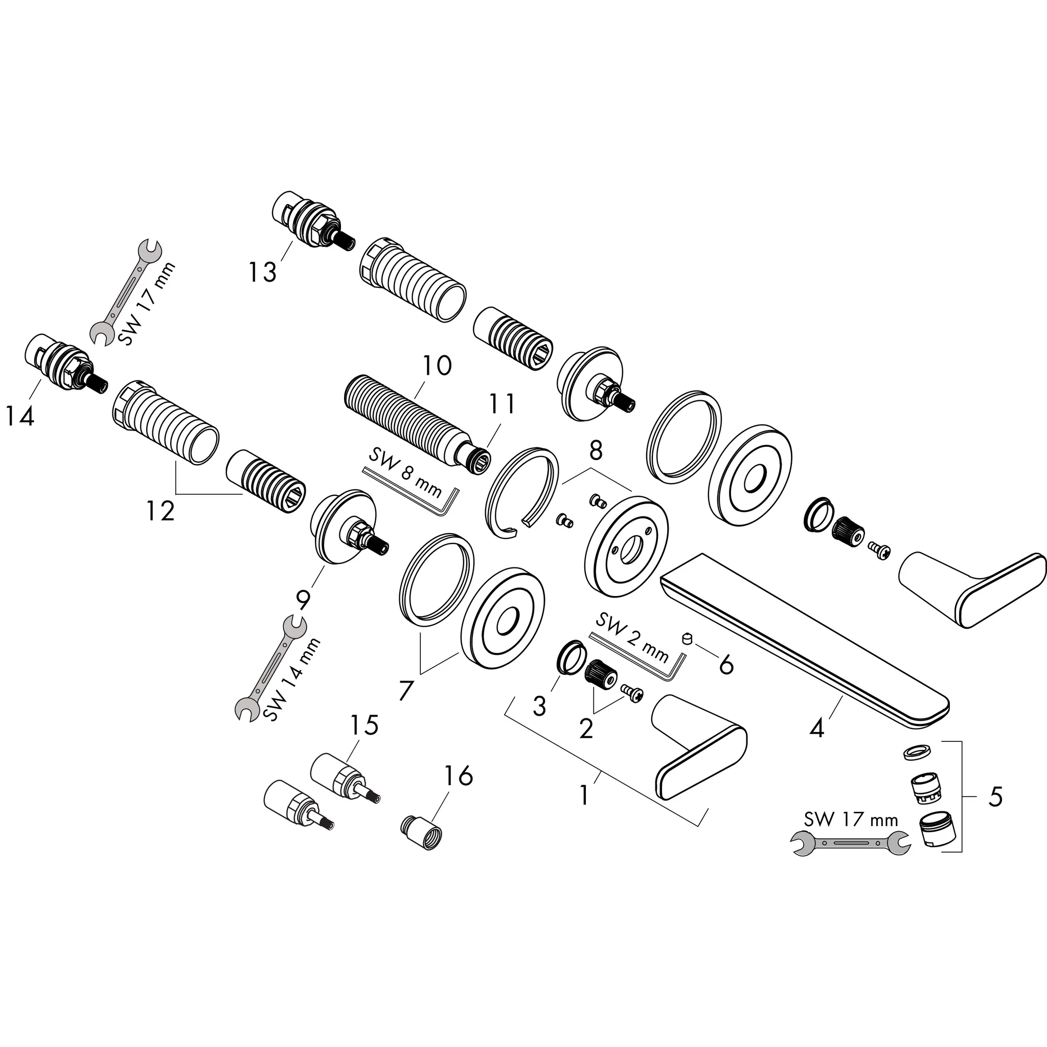 Hansgrohe AXOR Citterio C 3-Loch Waschtischarmatur Unterputz Chrom Hansgrohe AXOR Citterio C 3-Loch Waschtischarmatur Unterputz Chrom