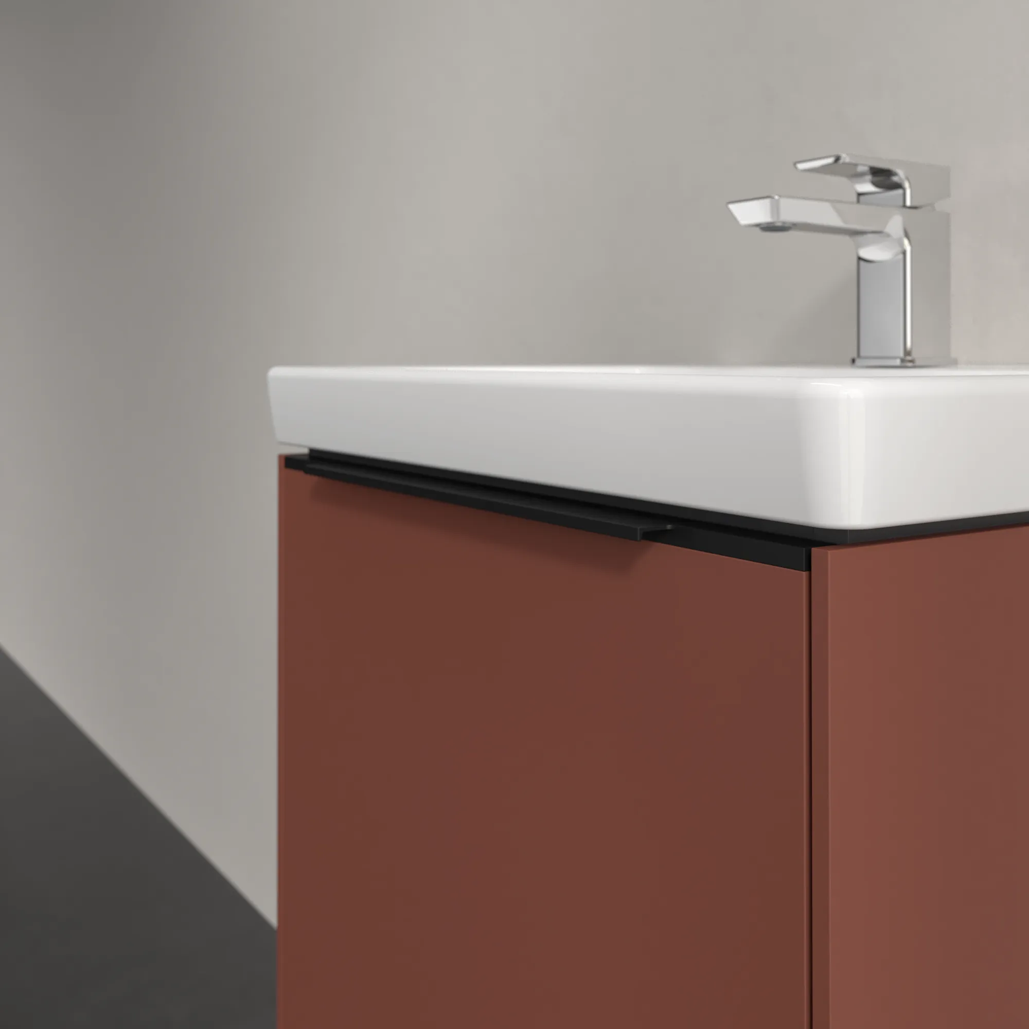 Villeroy & Boch Waschtischunterschrank „Subway 3.0“ für Schrankwaschtisch 473 × 429 × 407,5 mm Wine Red, für Becken mittig Villeroy & Boch Waschtischunterschrank „Subway 3.0“ für Schrankwaschtisch 473 × 429 × 407,5 mm Wine Red, für Becken mittig