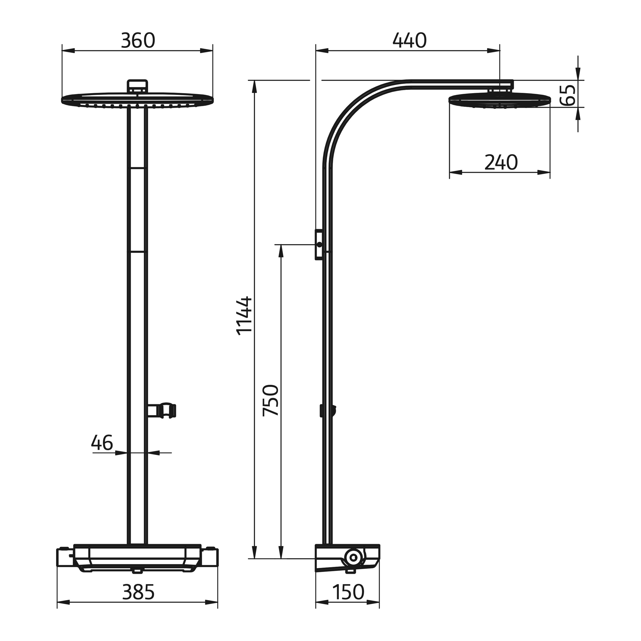 HSK Shower-Set Duschthermostat mit Ablage „RS AquaTray“ in weiß / chrom HSK Shower-Set Duschthermostat mit Ablage „RS AquaTray“ in weiß / chrom