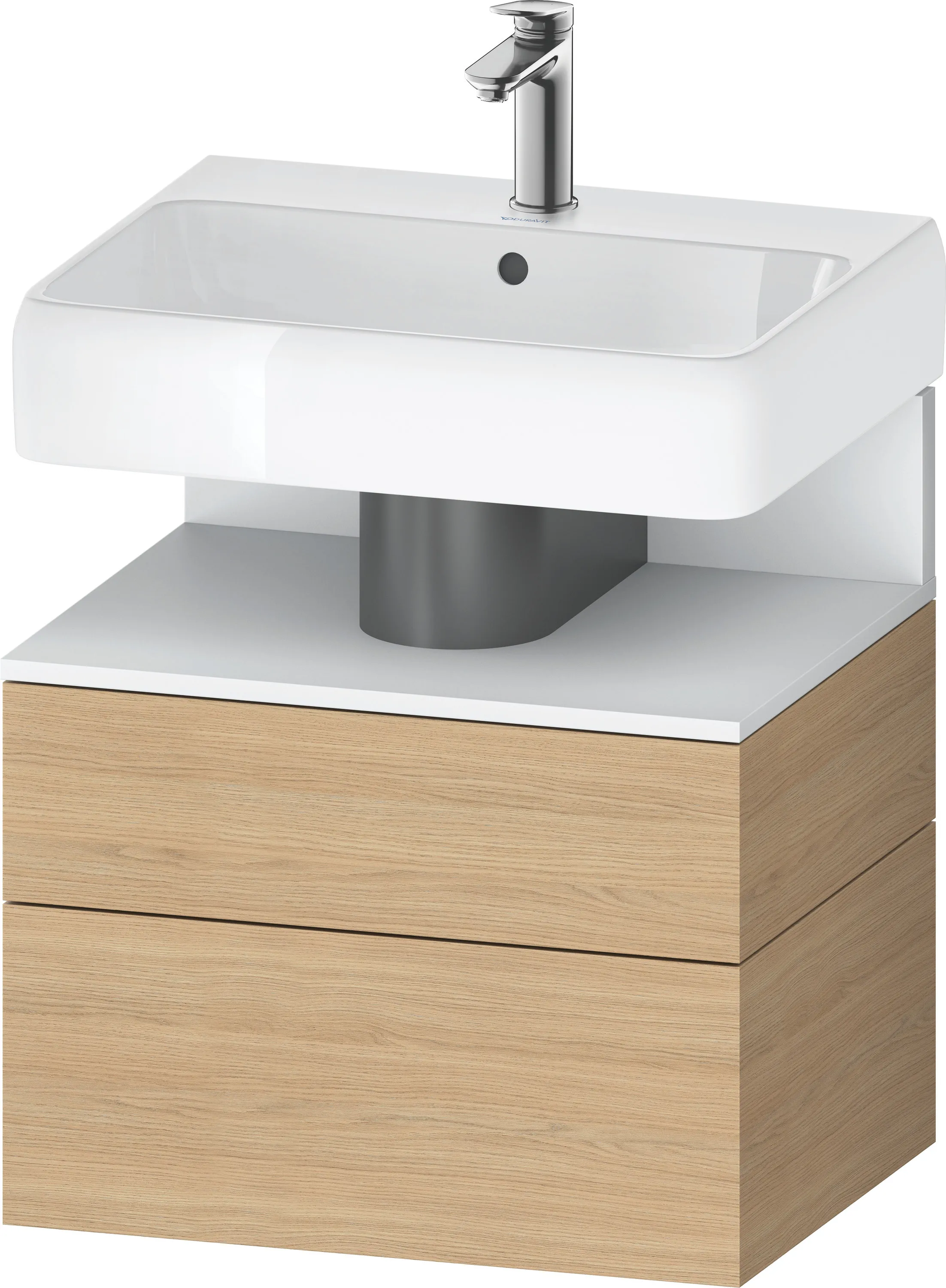 Duravit Waschtischunterschrank wandhängend „Qatego“ 59 × 59 × 47 cm, ohne Beleuchtung