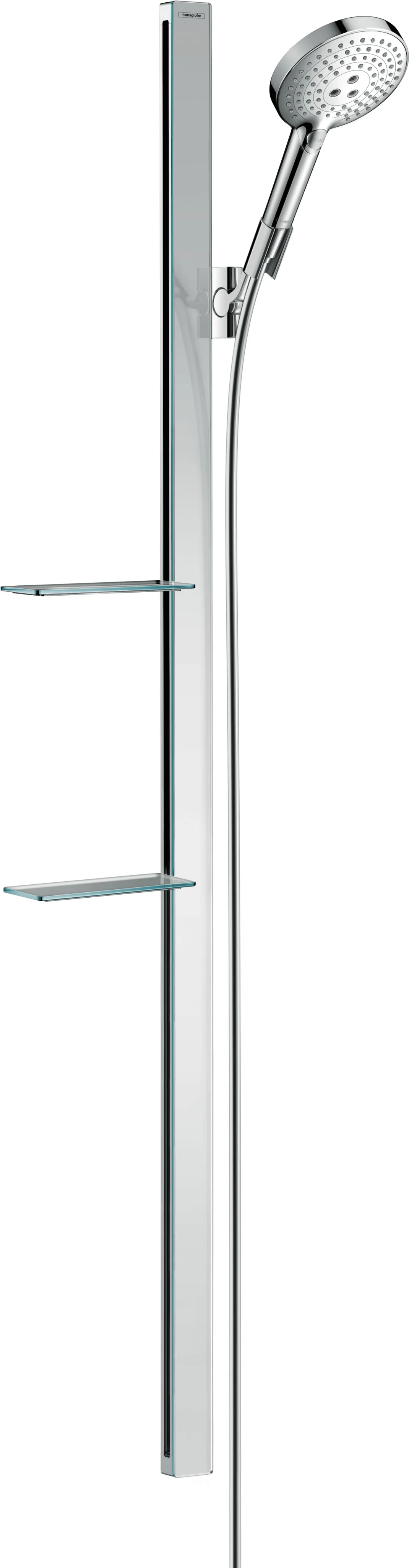 Hansgrohe Raindance Select S Brausenset 120, Chrom, 150 cm Brausestange mit Ablagen, 3 Strahlarten, QuickClean, verstellbarer Neigungswinkel Hansgrohe Raindance Select S Brausenset 120, Chrom, 150 cm Brausestange mit Ablagen, 3 Strahlarten, QuickClean, verstellbarer Neigungswinkel
