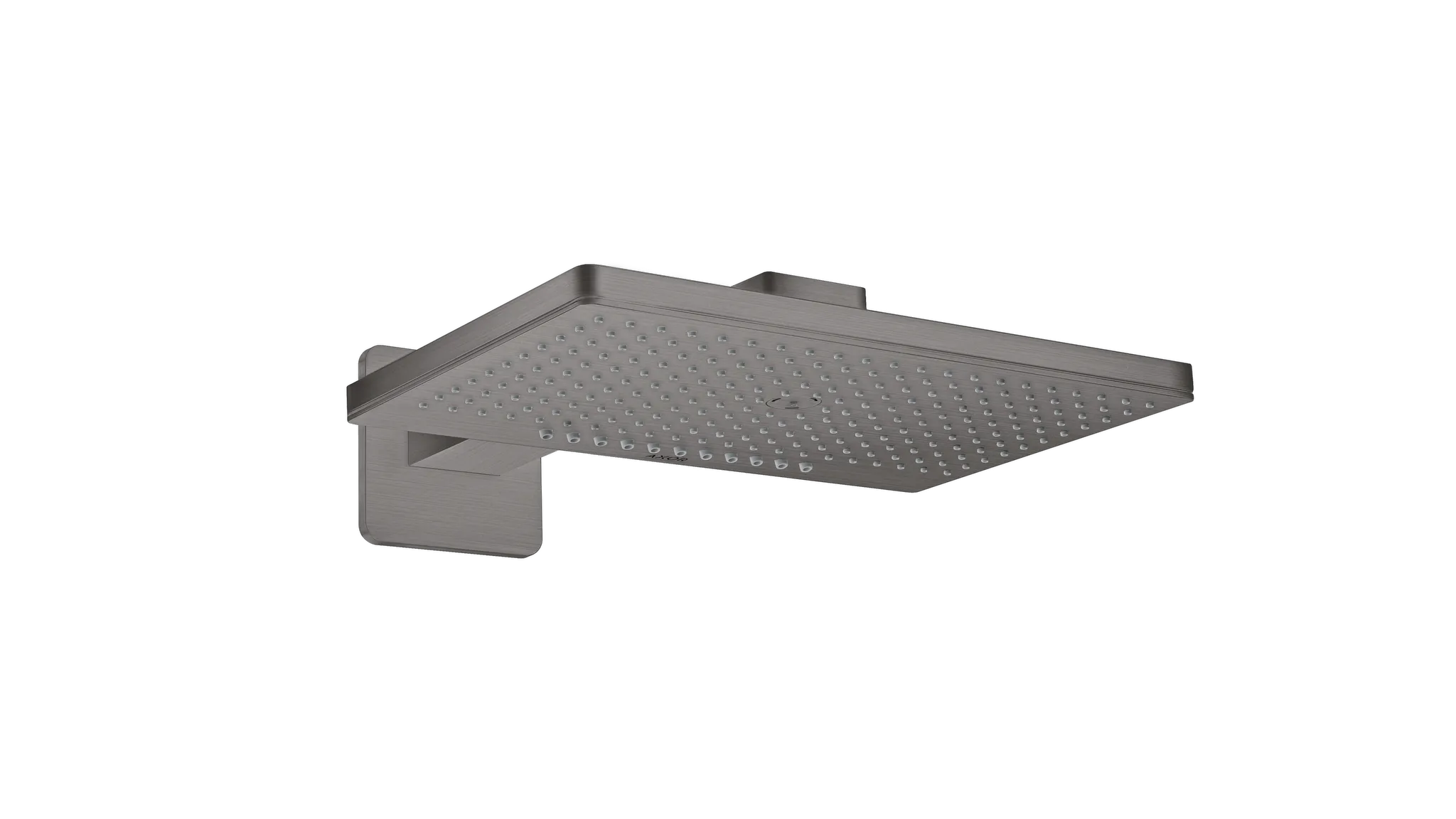 Hansgrohe AXOR ShowerSolutions Kopfbrause 460⁄300 2jet mit Brausearm und softsquare Rosette, Brushed Black Chrome