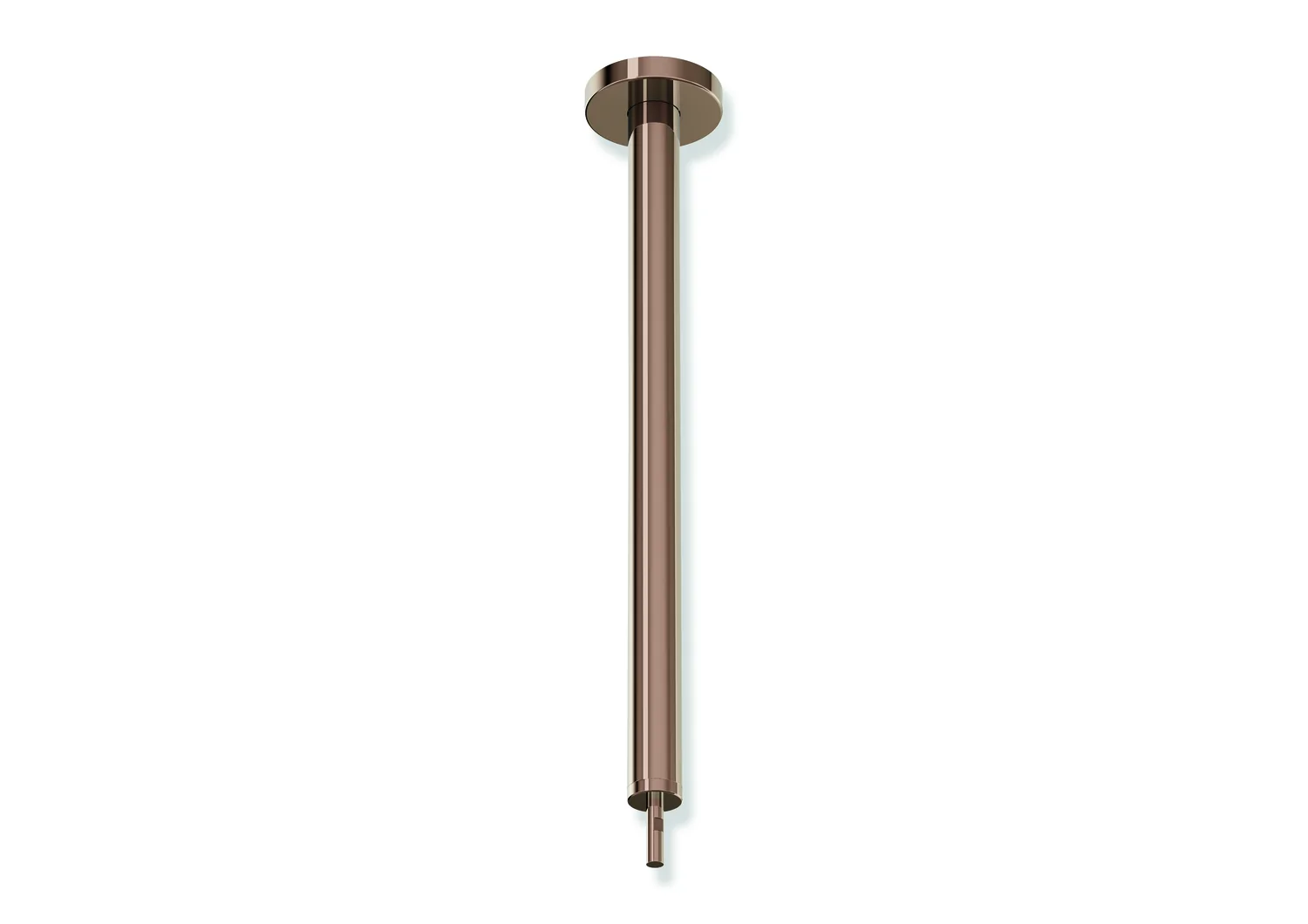 HEWI Deckenabhängung System 900, Edelstahl PVD Kupfer glänzend, Länge 400 mm, kürzbar auf 200 mm, Durchmesser 25 mm
