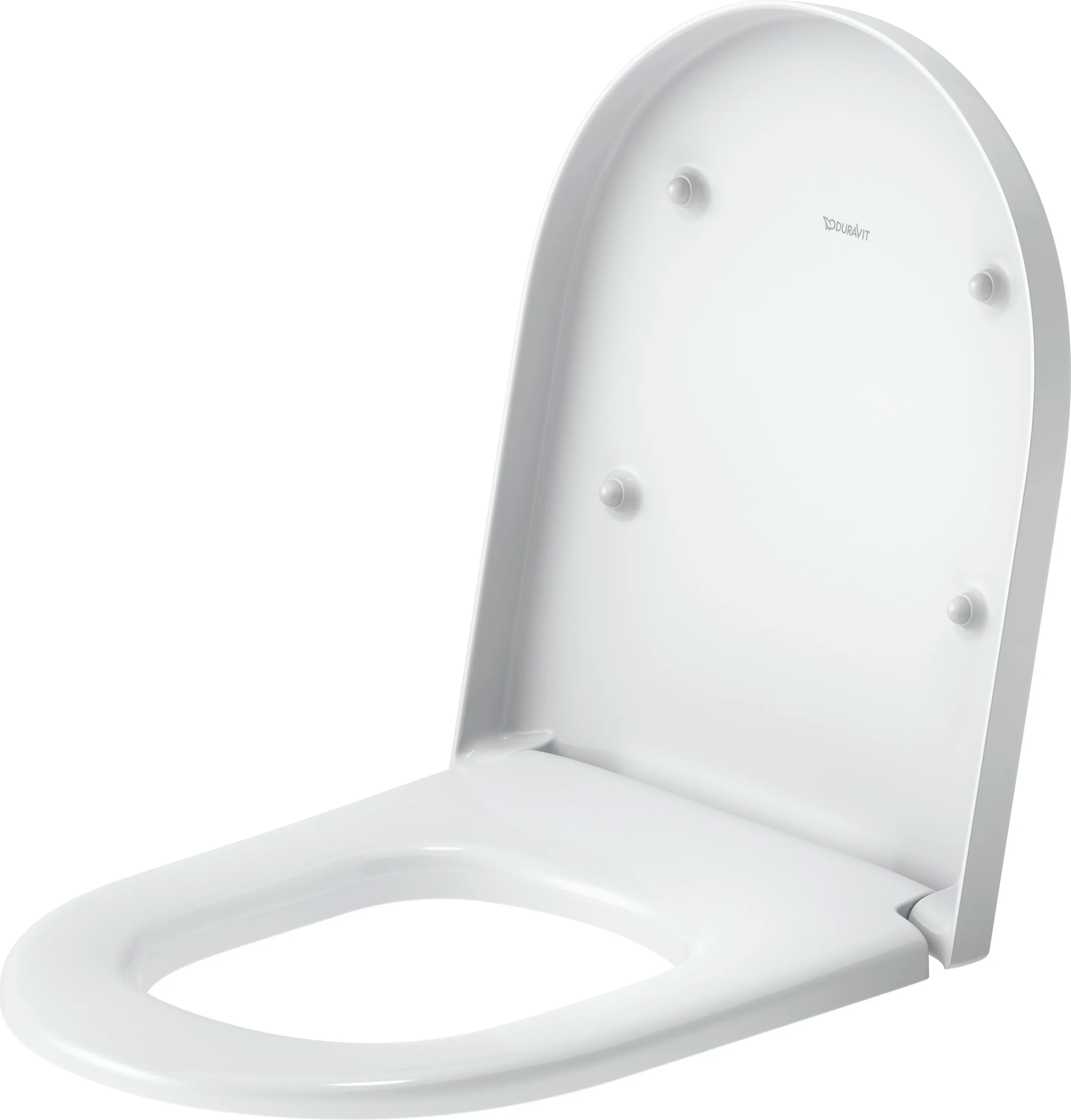 Duravit Univ.WC-Sitz D-shaped Tief 455mm Ülap Absenkaut. abnehmb. Scharn. Edelst. We