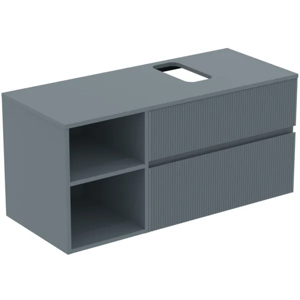 Ideal Standard Waschtischunterschrank „Finesse“ 120,2 × 55,8 × 50,5 cm Aschblau matt