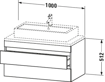 Duravit Waschtischunterschrank wandhängend „DuraStyle“ 100 × 51,2 × 54,8 cm