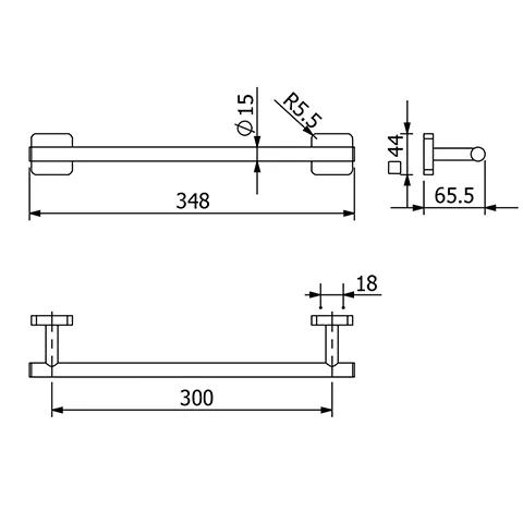 Kludi VELA S Handtuchhalter L=300MM Brushed Bronze Kludi VELA S Handtuchhalter L=300MM Brushed Bronze
