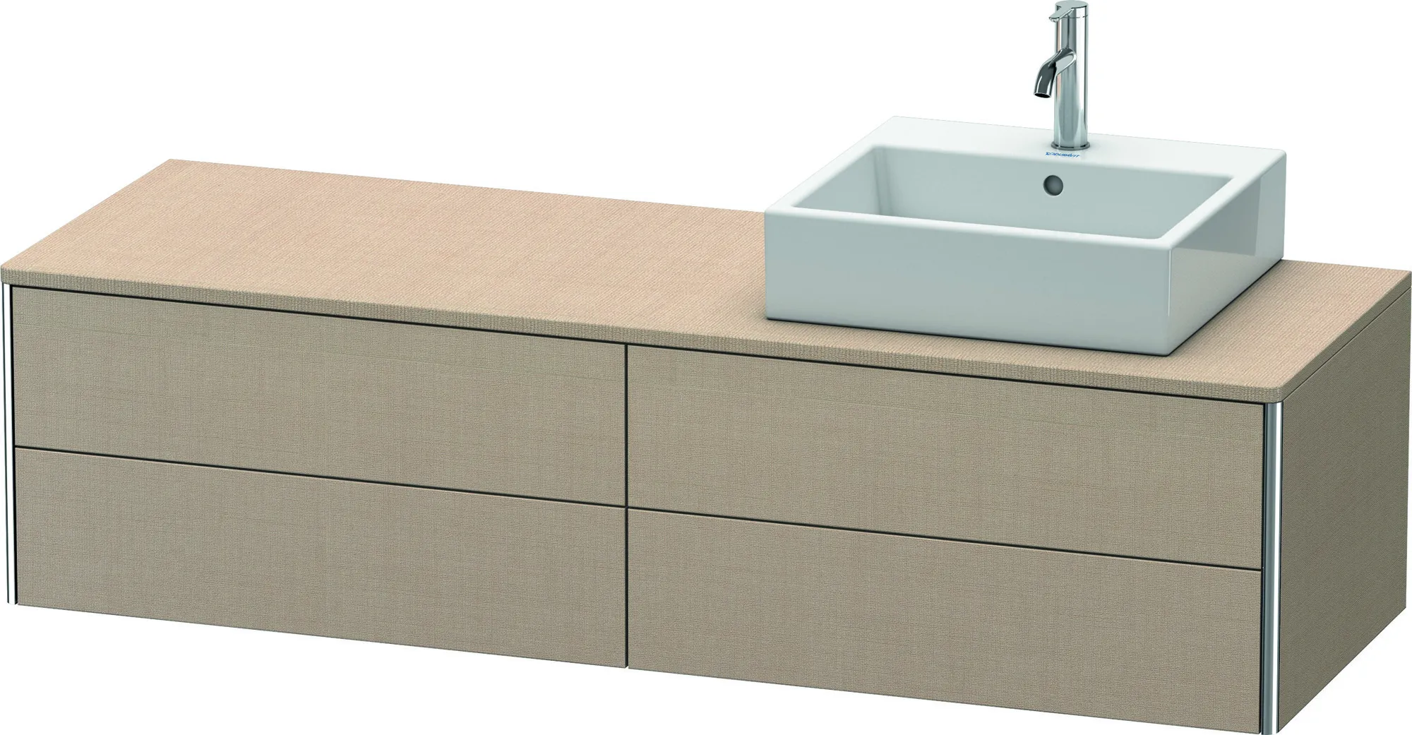 Duravit Waschtischunterschrank wandhängend „XSquare“ 160 × 40 × 54,8 cm Leinen Duravit Waschtischunterschrank wandhängend „XSquare“ 160 × 40 × 54,8 cm Leinen