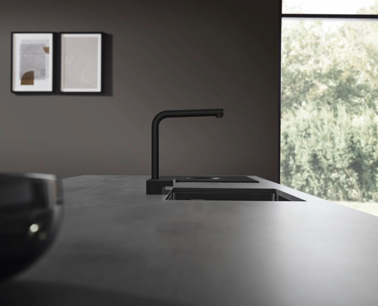 Hansgrohe Aquno Select M81 Einhebel-Küchenmischer 250, Ausziehauslauf, 2-Jet, mattschwarz