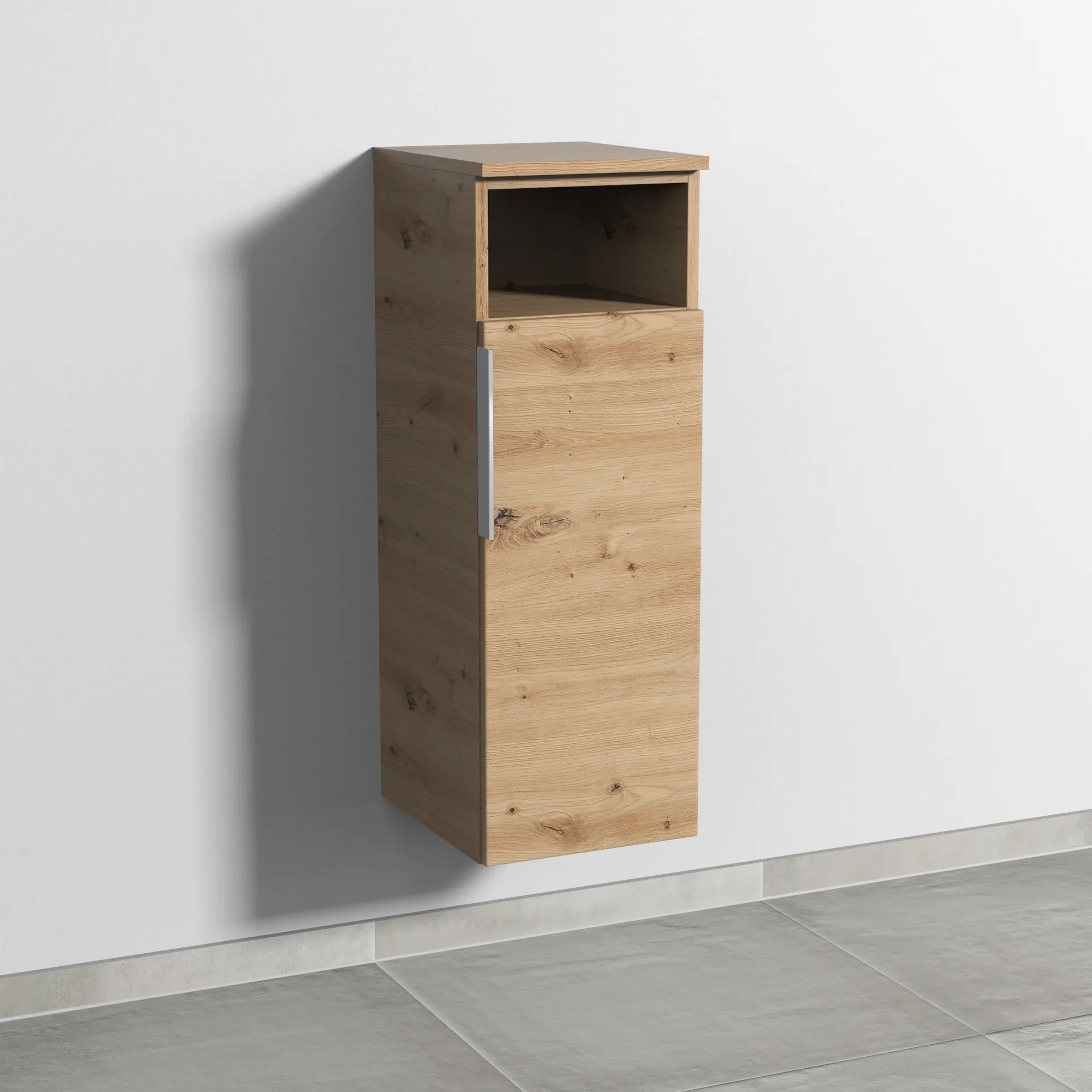 Sanipa Mittelschrank „3way“ 300 × 850 × 345 mm Anschlag rechts, in Eiche Natural-Touch, Anschlag rechts