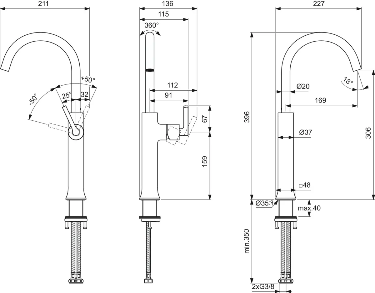 Waschtischarmatur Joy Neo ohne Ablaufgarnitur verlängerter Sockel Ausladung 169mm Hebelgriff Magnetic Grey Waschtischarmatur Joy Neo ohne Ablaufgarnitur verlängerter Sockel Ausladung 169mm Hebelgriff Magnetic Grey