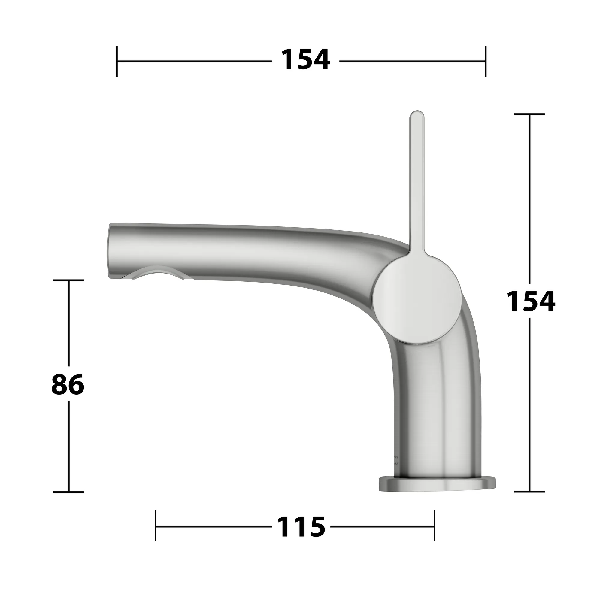 KEUCO EDITION 400 Einhebel-Waschtischmischer 80, Edelstahl-finish KEUCO EDITION 400 Einhebel-Waschtischmischer 80, Edelstahl-finish