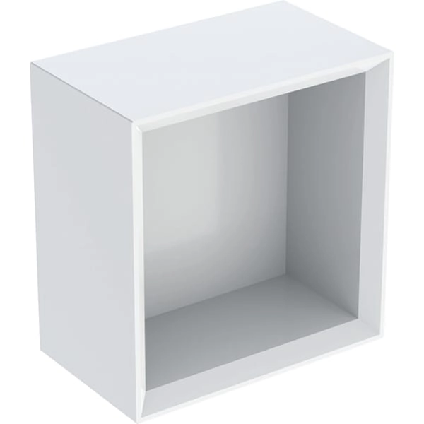Wandbox quadratisch: 22.5x23.3x13.2cm, weiß, lackiert hochglänzend Wandbox quadratisch: 22.5x23.3x13.2cm, weiß, lackiert hochglänzend