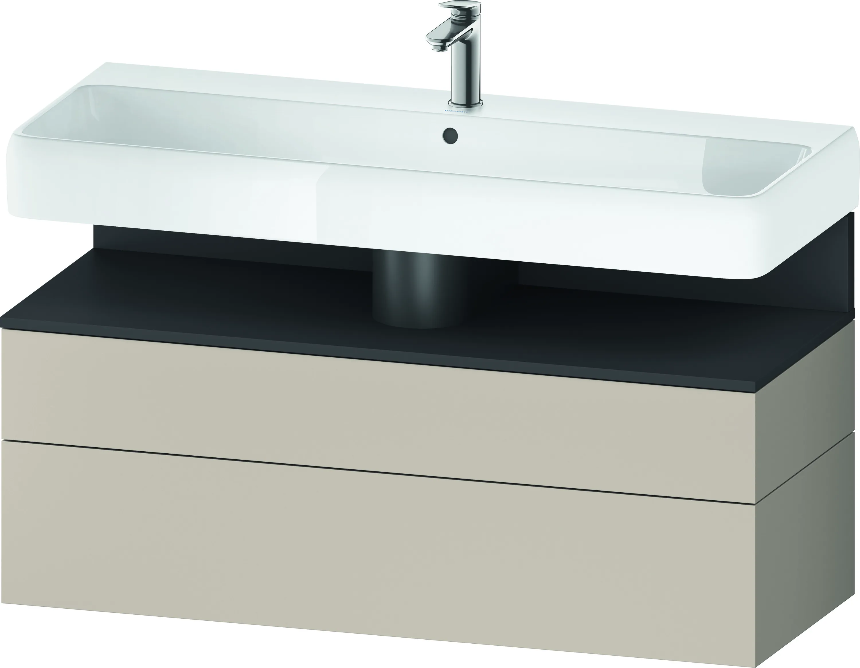 Duravit Waschtischunterschrank wandhängend „Qatego“ 119 × 59 × 47 cm in, ohne Beleuchtung Duravit Waschtischunterschrank wandhängend „Qatego“ 119 × 59 × 47 cm in, ohne Beleuchtung