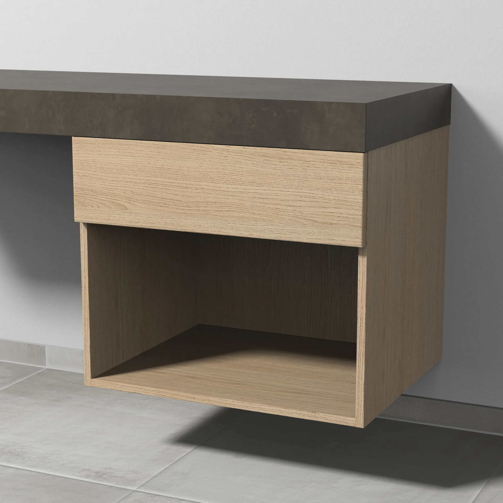 Sanipa Anbauschrank „2morrow“ 600 × 510 × 520 mm in Eiche Nordic