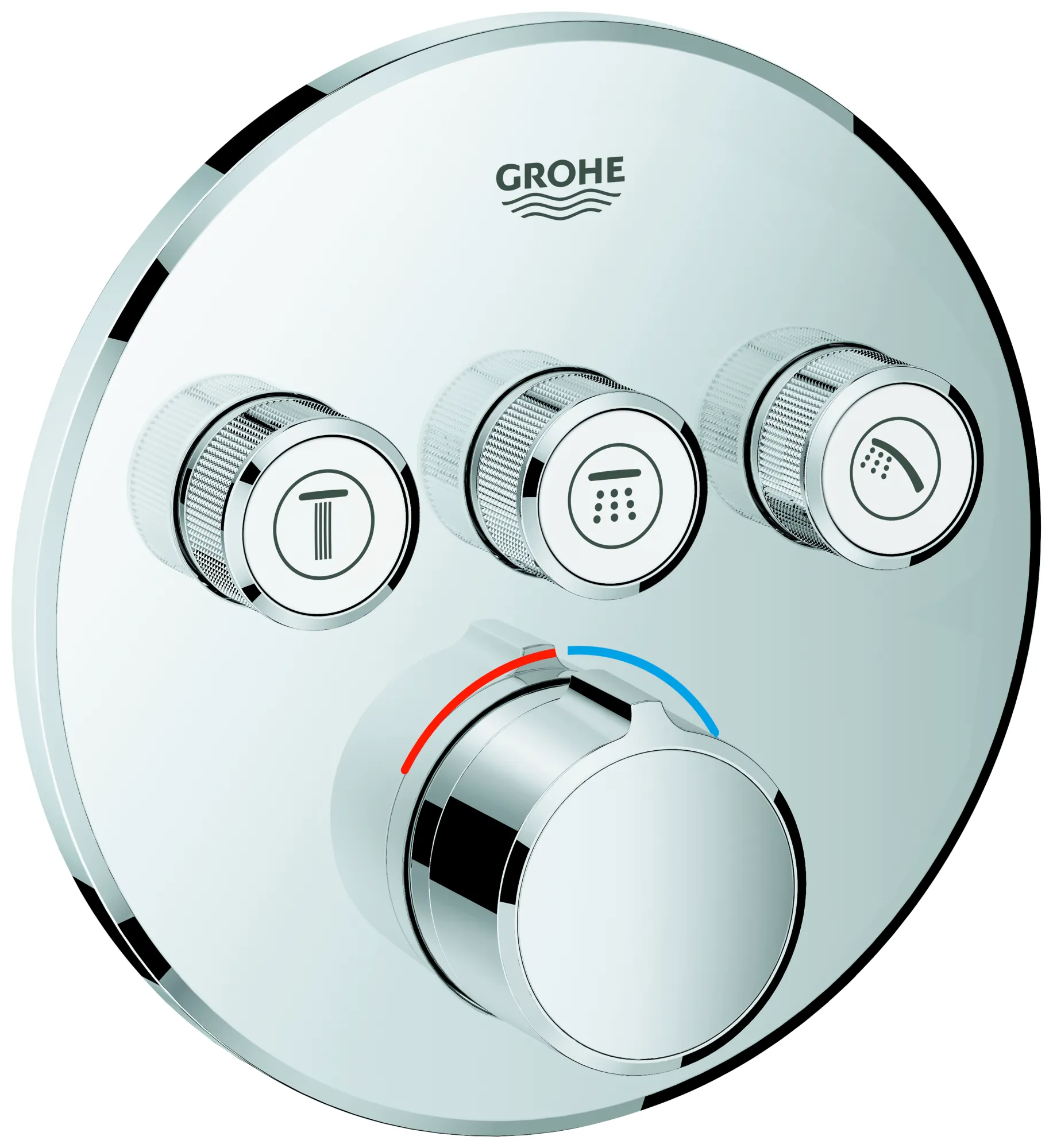 Unterputzmischer SmartControl 29146, mit 3 Absperrventilen, Fertigmontageset für Rapido SmartBox, Wandrosette rund, chrom Unterputzmischer SmartControl 29146, mit 3 Absperrventilen, Fertigmontageset für Rapido SmartBox, Wandrosette rund, chrom