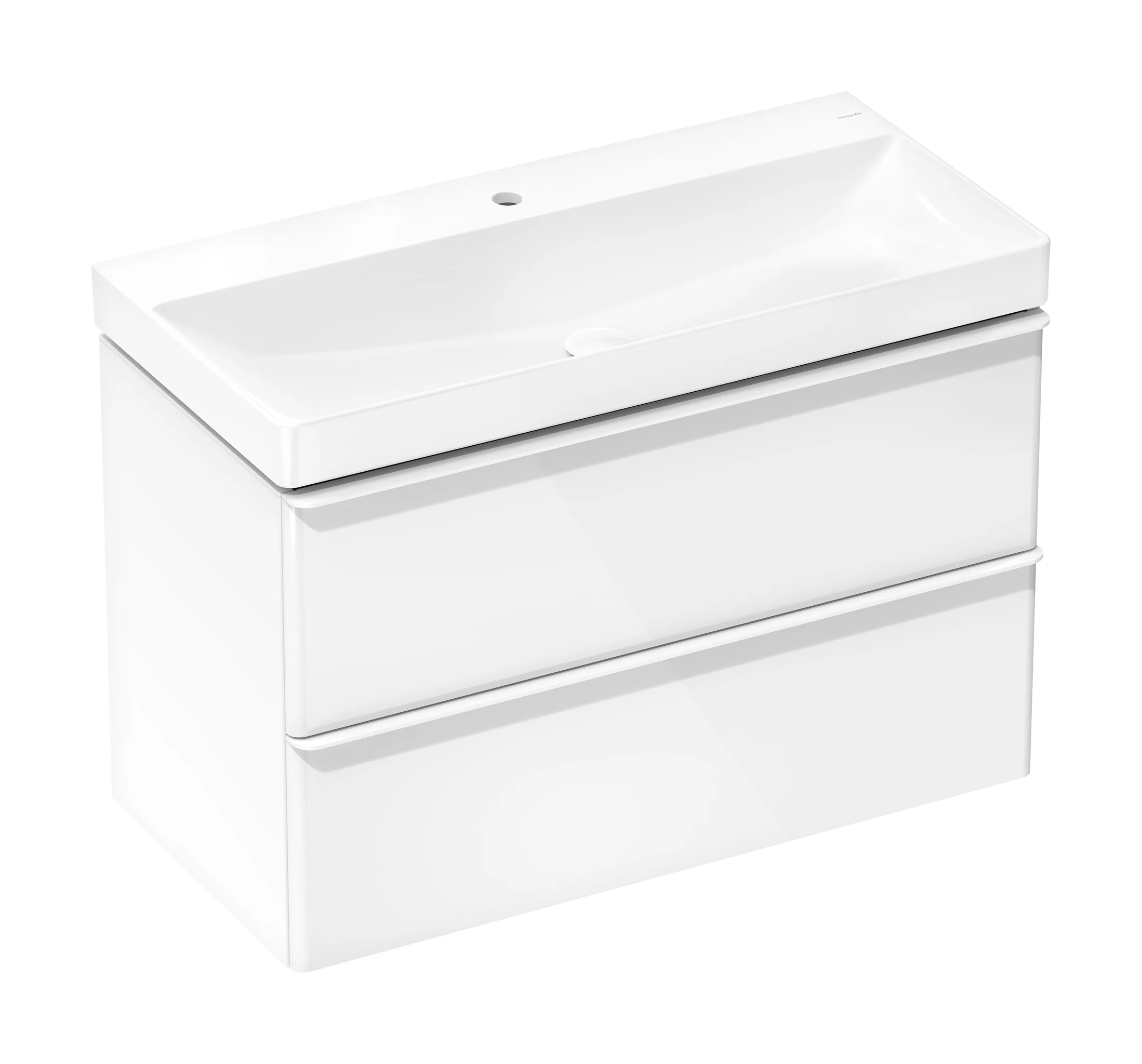 Hansgrohe Xelu Q Waschtisch, weiß, 1000x480 mm, wandhängend, mit Hahnloch, ohne Überlauf, SmartClean-Glasur