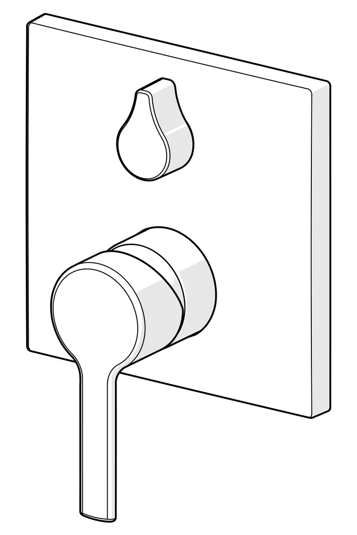 HansaRONDA Wannen- und Brausearmatur, Einhebelmischer Fertigmontageset für Wanne/Brause HansaRONDA 8384 Rosette eckig Chrom HansaRONDA Wannen- und Brausearmatur, Einhebelmischer Fertigmontageset für Wanne/Brause HansaRONDA 8384 Rosette eckig Chrom