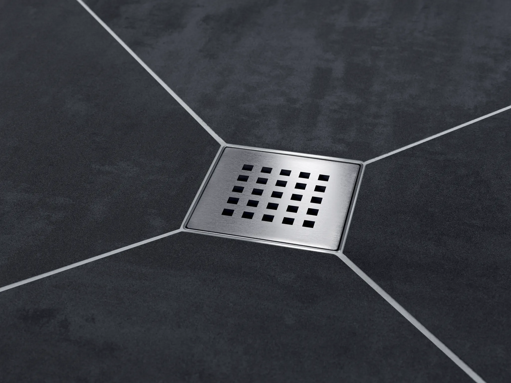 POINT Ablaufabdeckung Exklusiv 1, Länge 115 mm Breite 115 mm, für POINT Ablauf