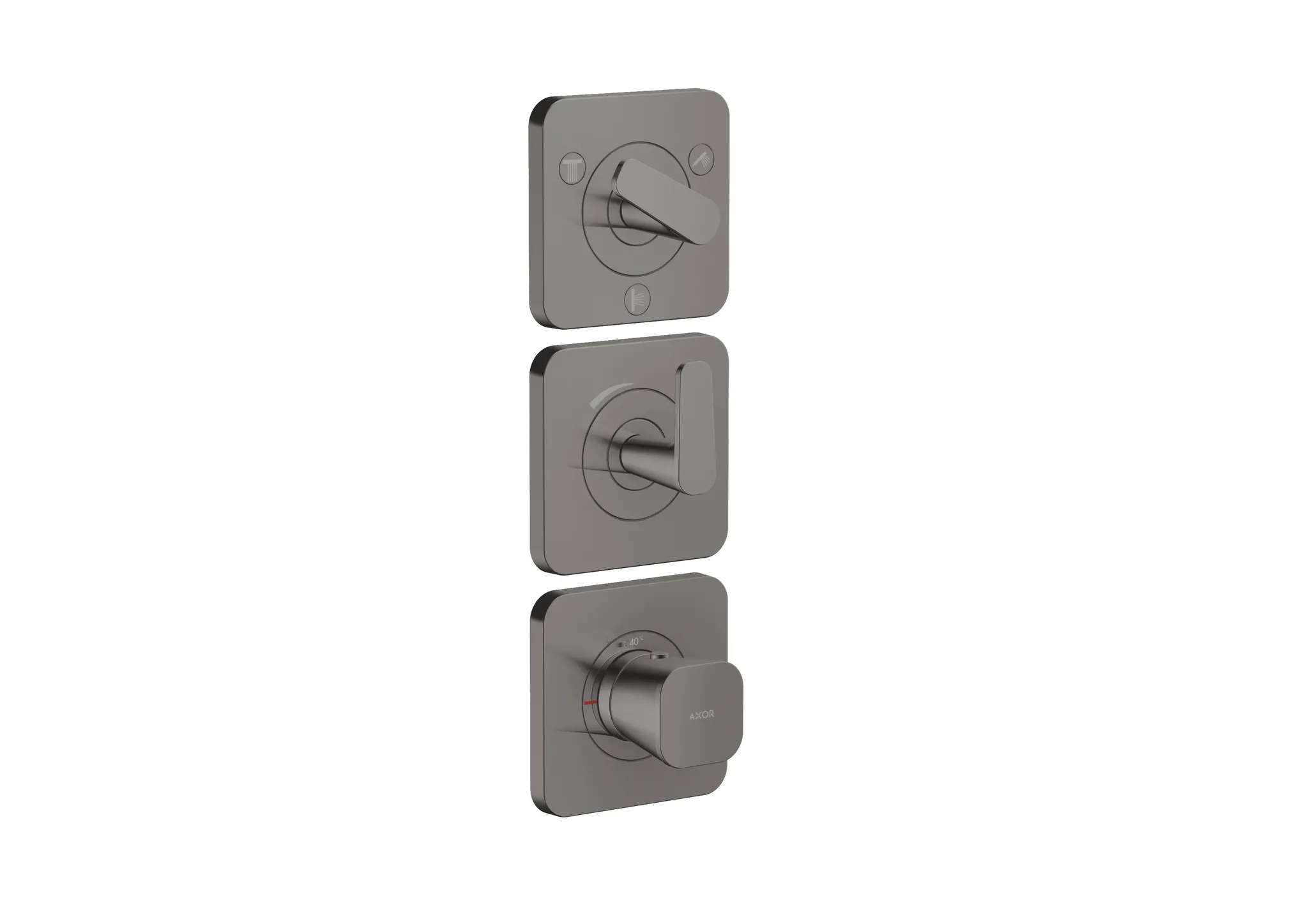 Hansgrohe Unterputz-Armatur „Axor Citterio C“ Ausladung 0 mm in Polished Black Chrome