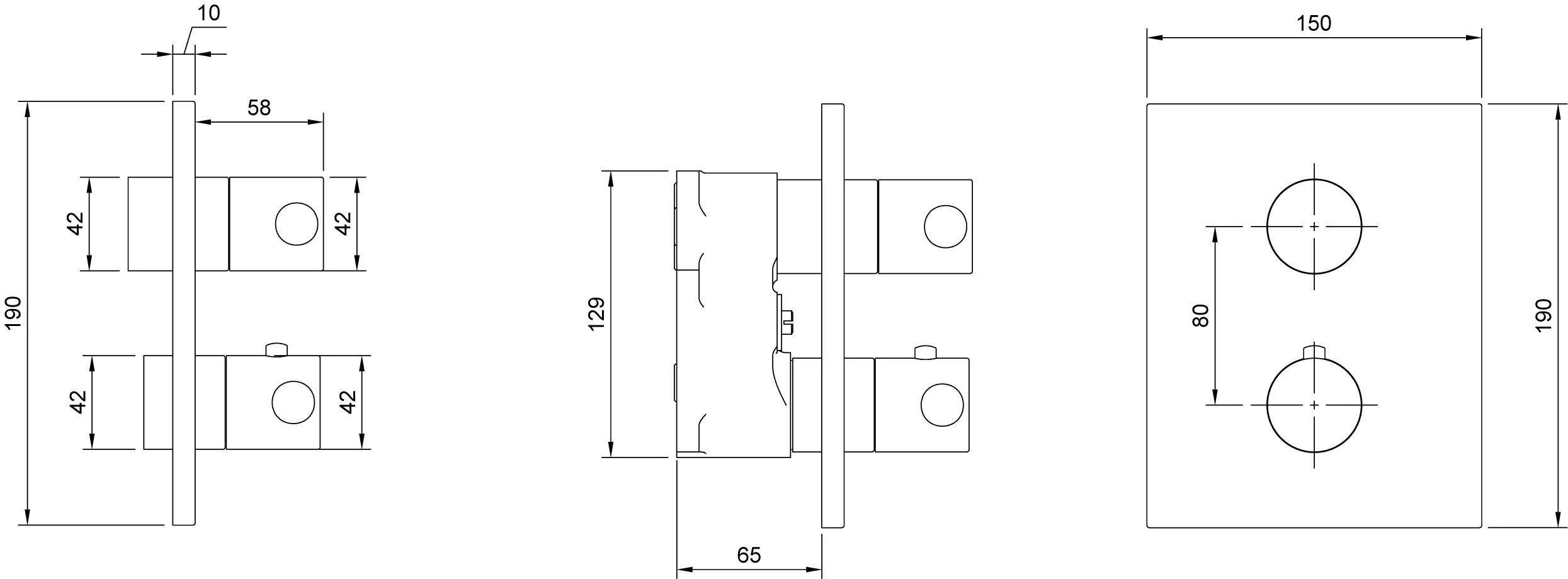 Villeroy & Boch Unterputz-Armatur „Universal Taps &“ in Chrom Villeroy & Boch Unterputz-Armatur „Universal Taps &“ in Chrom