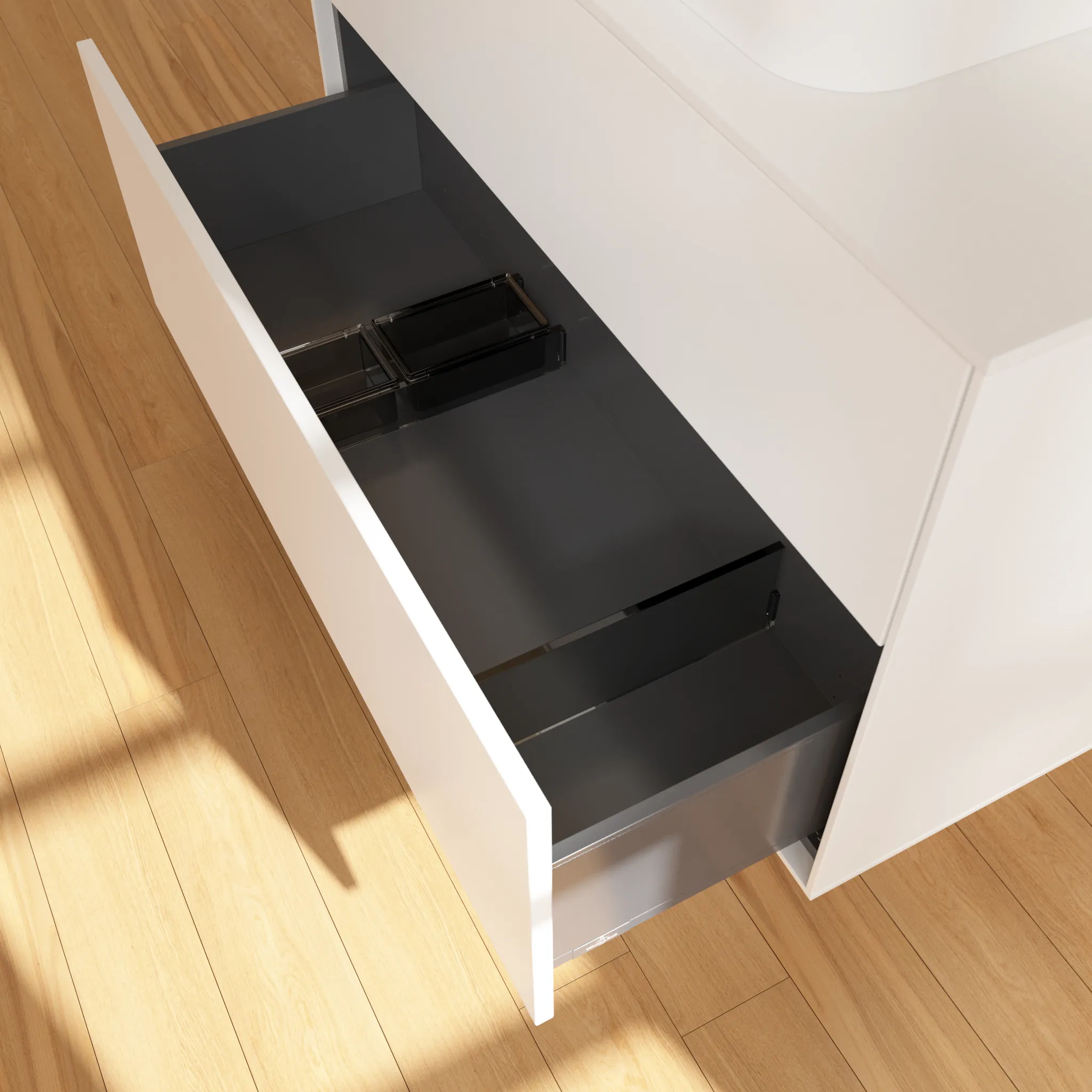 Villeroy & Boch Finion Waschbeckenunterschrank F23, 1000 x 603 x 501 mm, White Matt Lacquer / Glass White Matt Villeroy & Boch Finion Waschbeckenunterschrank F23, 1000 x 603 x 501 mm, White Matt Lacquer / Glass White Matt