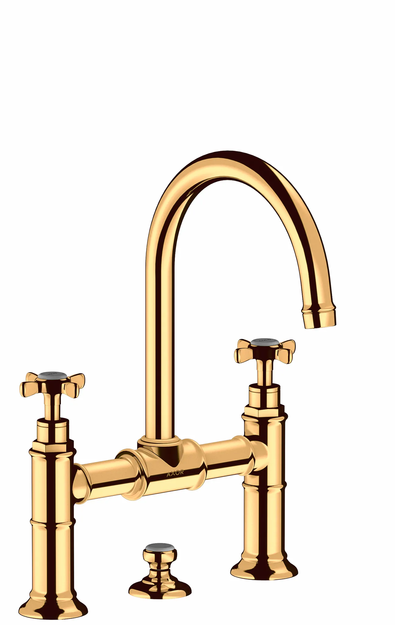 Hansgrohe AXOR Montreux 2-Griff Waschtischarmatur 220 Polished Gold Optic Hansgrohe AXOR Montreux 2-Griff Waschtischarmatur 220 Polished Gold Optic