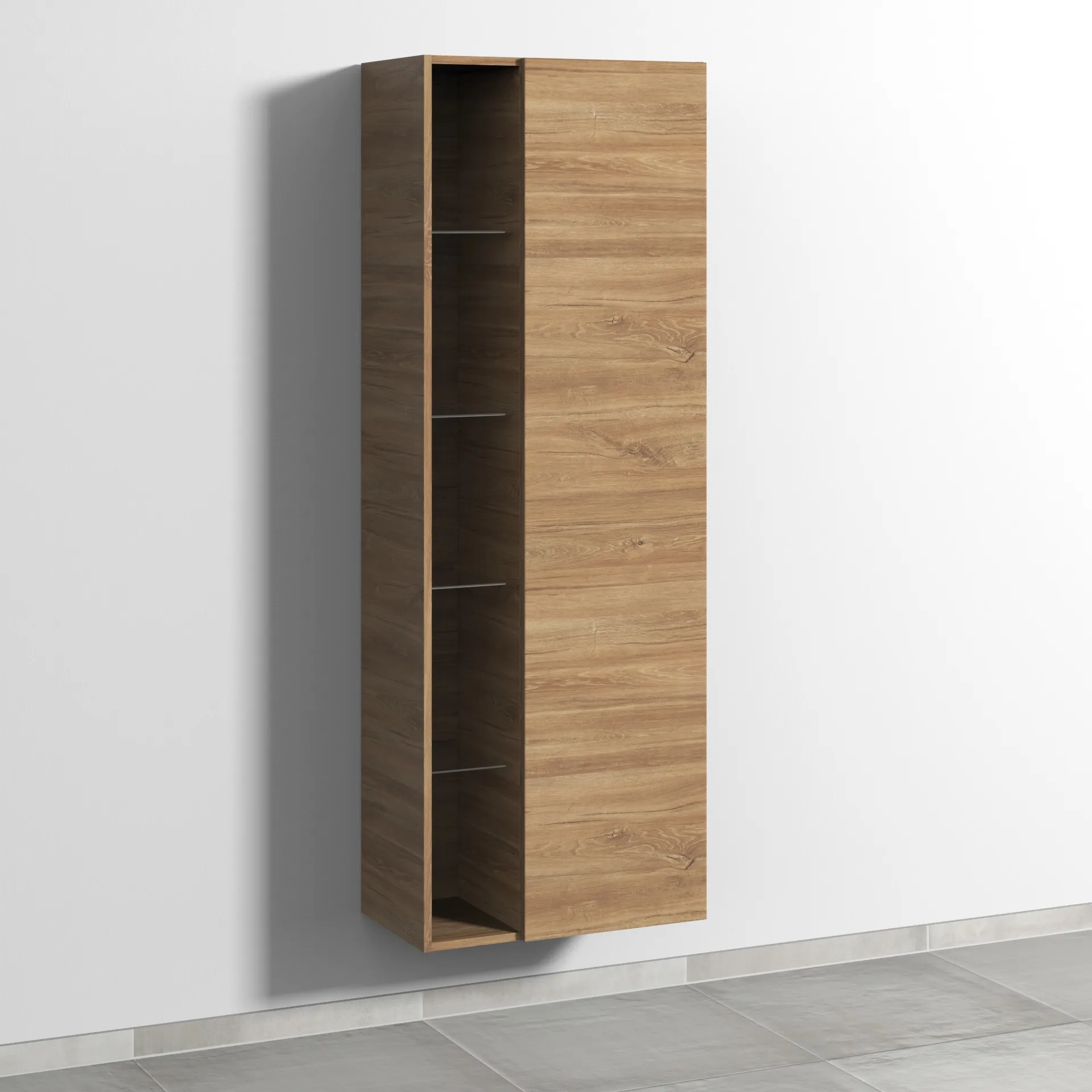 Sanipa Stauraumschrank „3way“ 600 × 1700 × 345 mm Anschlag rechts, in Eiche Kansas, Anschlag rechts
