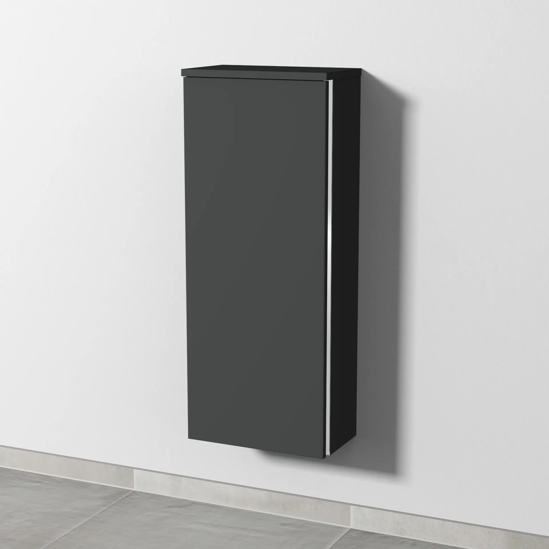 Sanipa Mittelschrank „3way“ 350 × 850 × 199 mm Anschlag links, in Graphit (matt), Anschlag links