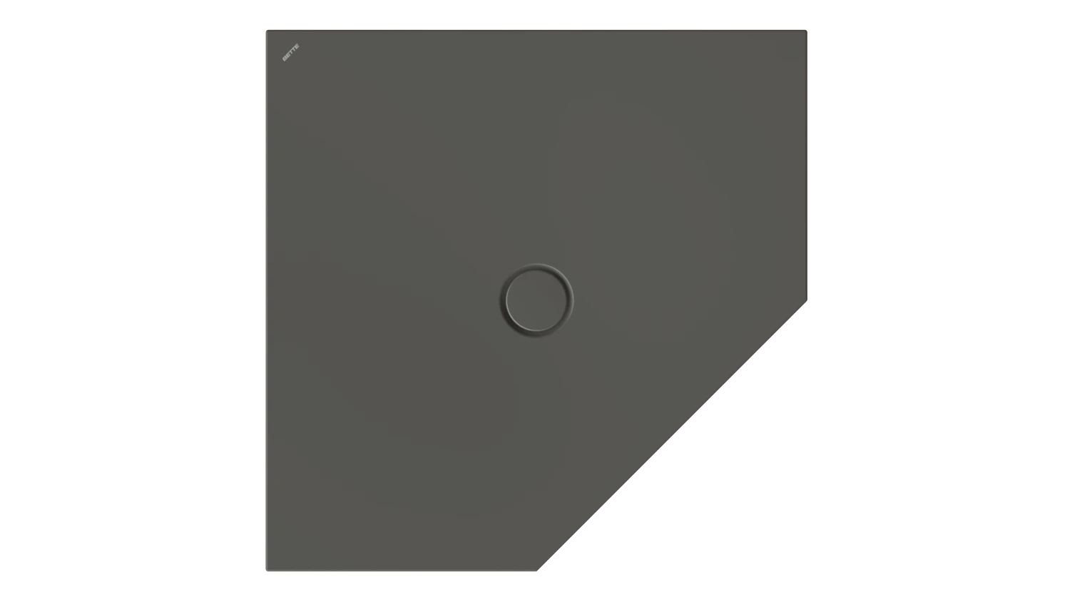 Bette fünfeck Duschwanne „BetteFloor Caro“ 1000 × 1000 mm mit BetteAntirutsch Pro, ohne Oberflächenveredelung, ohne Wannenträger, in Anthracite Bette fünfeck Duschwanne „BetteFloor Caro“ 1000 × 1000 mm mit BetteAntirutsch Pro, ohne Oberflächenveredelung, ohne Wannenträger, in Anthracite