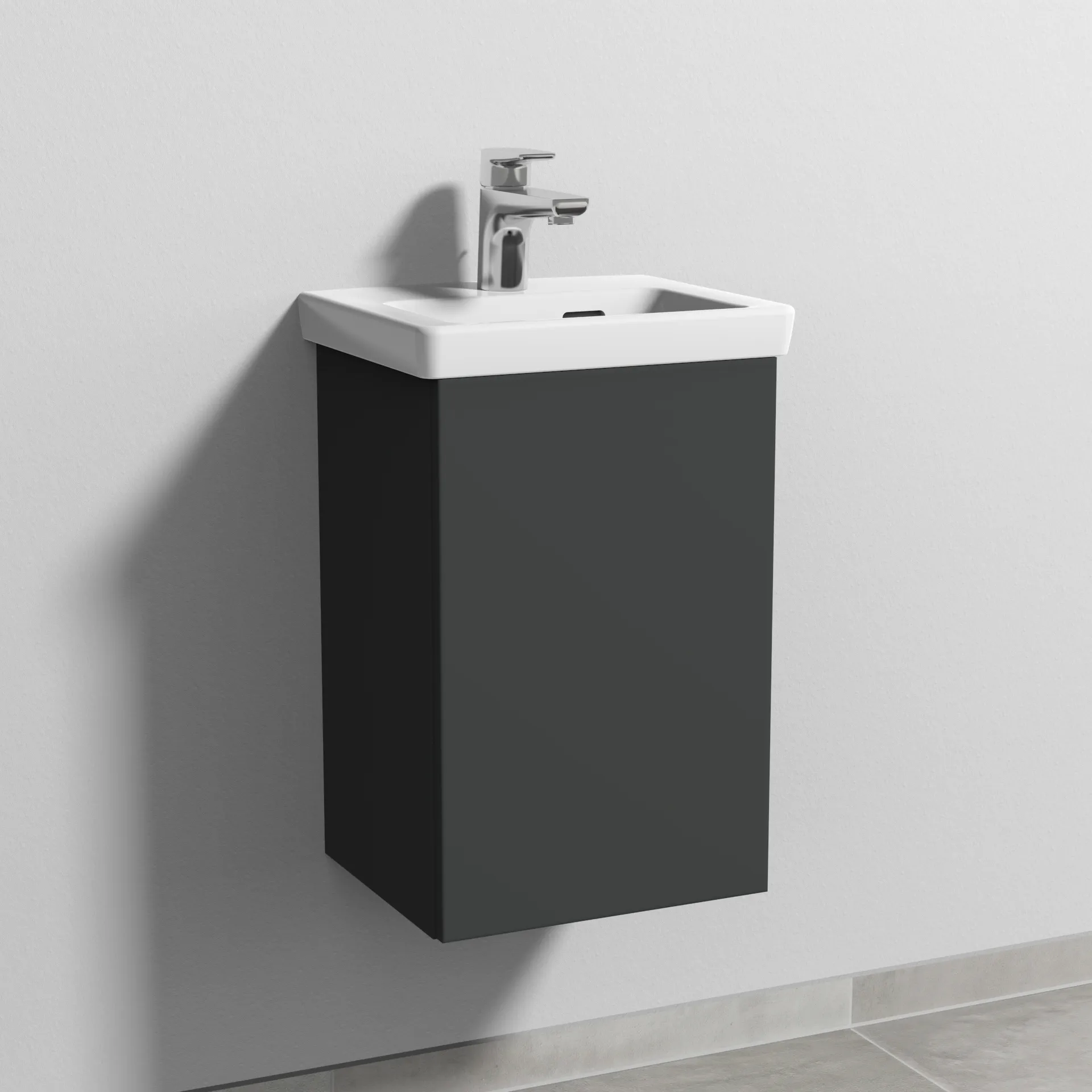 Sanipa Waschtischunterschrank „3way“ 335 × 517 × 293 mm in Graphit (matt), Anschlag rechts
