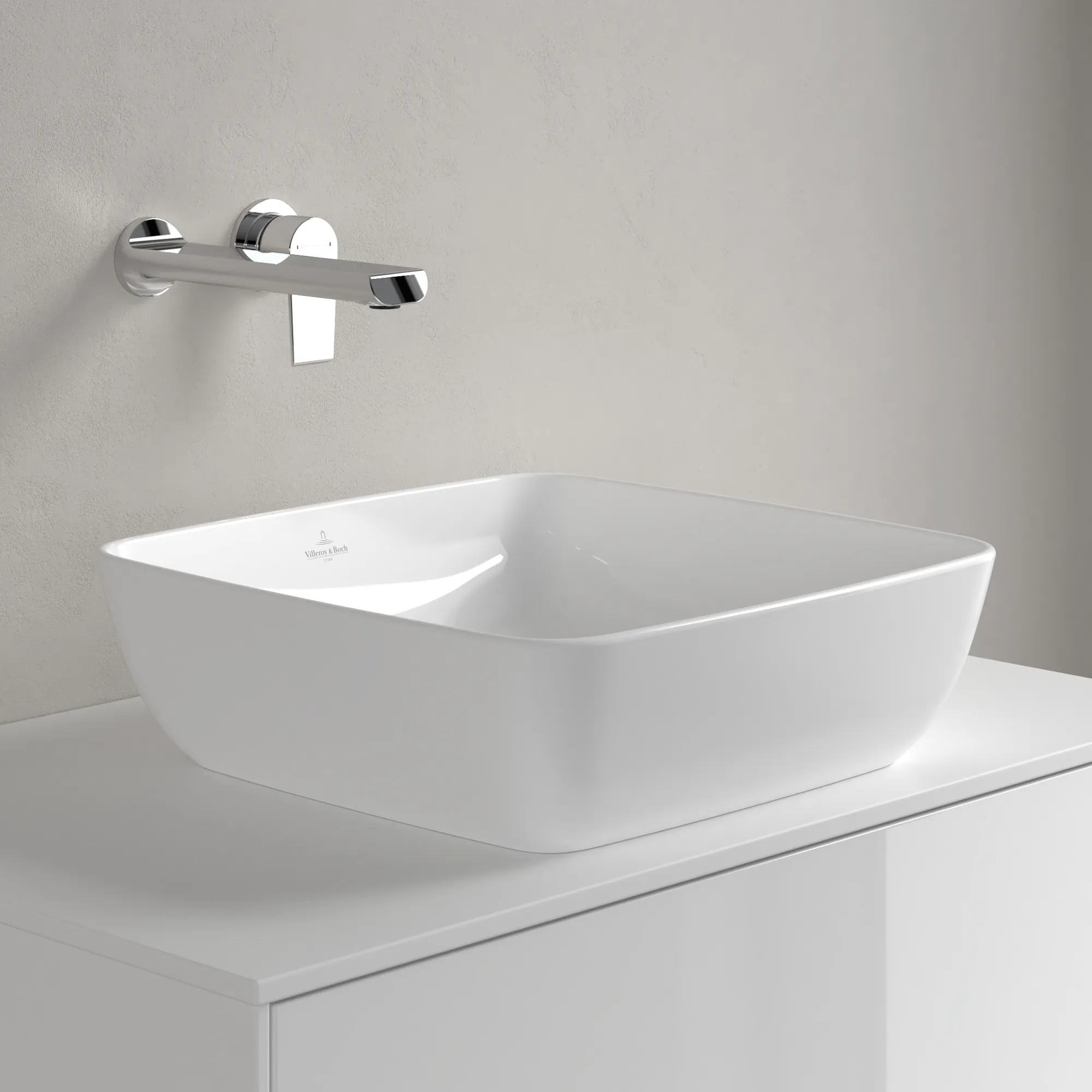 Villeroy & Boch Aufsatzwaschtisch aus TitanCeram „Artis“ 130 mm in Stone White Villeroy & Boch Aufsatzwaschtisch aus TitanCeram „Artis“ 130 mm in Stone White