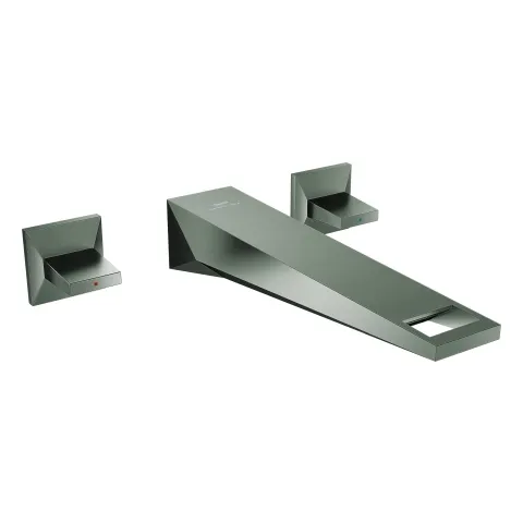 3-Loch-Waschtischbatterie Allure Brilliant 20629, Wandmontage, Fertigmontageset für 29 025 002, Ausladung 210 mm, chrom 3-Loch-Waschtischbatterie Allure Brilliant 20629, Wandmontage, Fertigmontageset für 29 025 002, Ausladung 210 mm, chrom