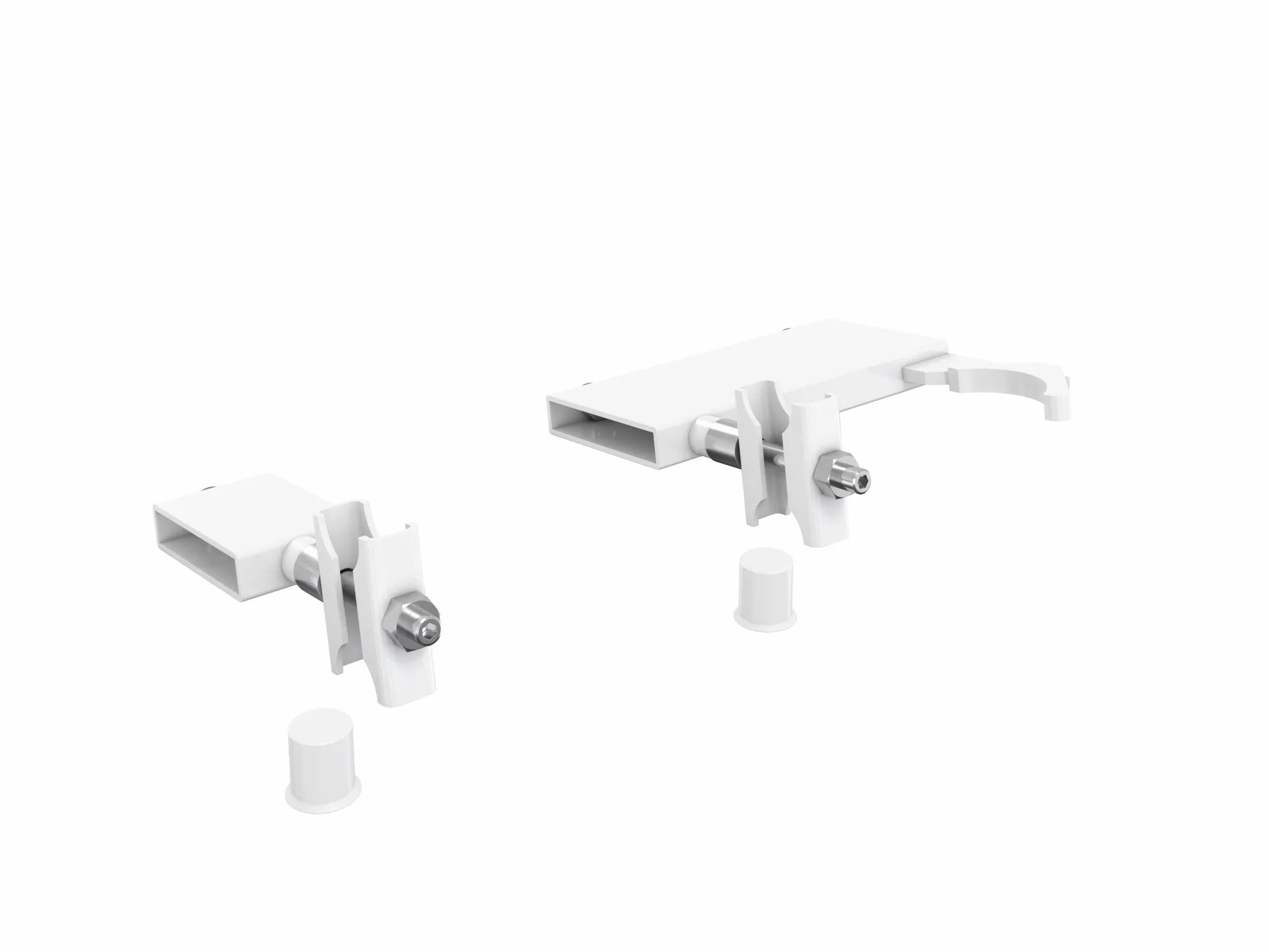 Zehnder HDS Klemmhalter „Charleston“ in Verkehrsweiß (RAL 9016, glänzend)