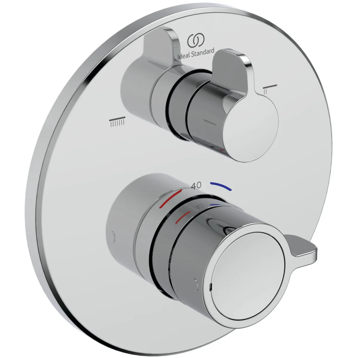 Ideal Standard Badethermostat Ceraplus Safe Rosette Chrom d:163mm Unterputz Ideal Standard Badethermostat Ceraplus Safe Rosette Chrom d:163mm Unterputz