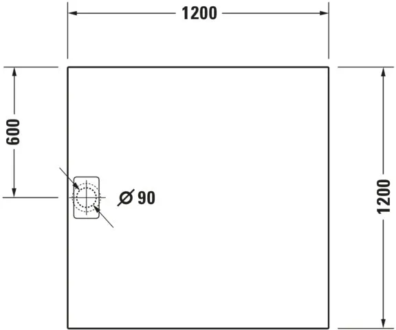 Duravit quadrat Duschwanne „Stonetto“ 120 × 120 cm in Beton Matt