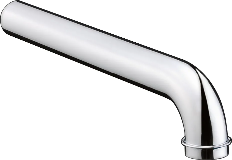 gebogenes Rohr, m.Bord DN32 x 300mm chrom