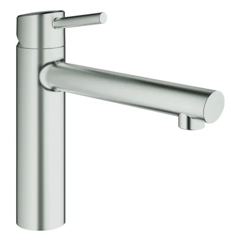 Grohe Concetto Einhand-Spültischbatterie, ½ mittelhoher Auslauf Farbe: supersteel Grohe Concetto Einhand-Spültischbatterie, ½ mittelhoher Auslauf Farbe: supersteel