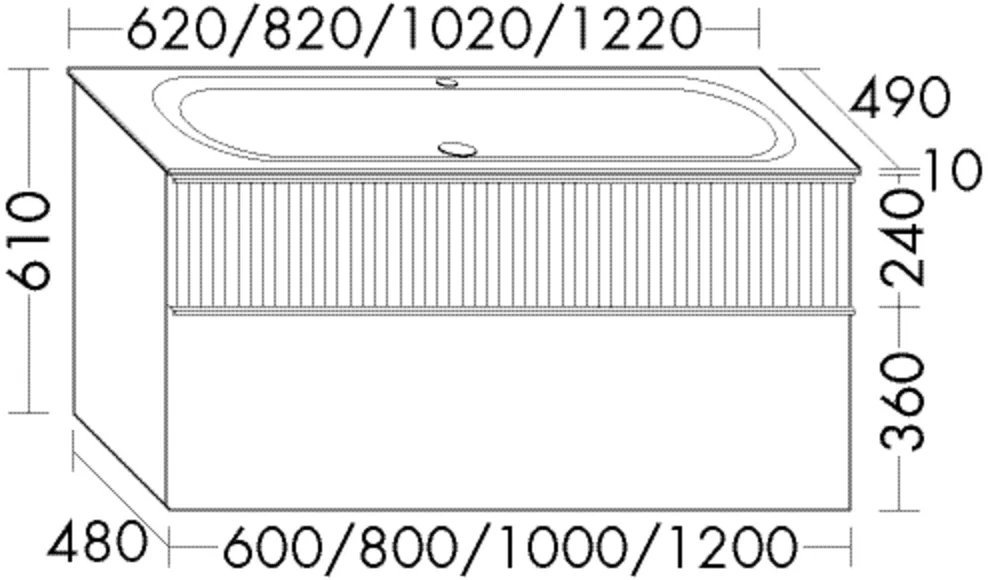 Mineralguss-Waschtisch inkl. Waschtischunterschrank, Mineralguss-Waschtisch;Muldentiefe: 100 mm;Waschtischunterschrank;1 Schublade oben, 350 mm tief, mit vertikaler Struktur inkl. Siphonausschnitt und Inneneinteilung;1 Auszug unten, 350 mm tief;inkl. cle Mineralguss-Waschtisch inkl. Waschtischunterschrank, Mineralguss-Waschtisch;Muldentiefe: 100 mm;Waschtischunterschrank;1 Schublade oben, 350 mm tief, mit vertikaler Struktur inkl. Siphonausschnitt und Inneneinteilung;1 Auszug unten, 350 mm tief;inkl. cle