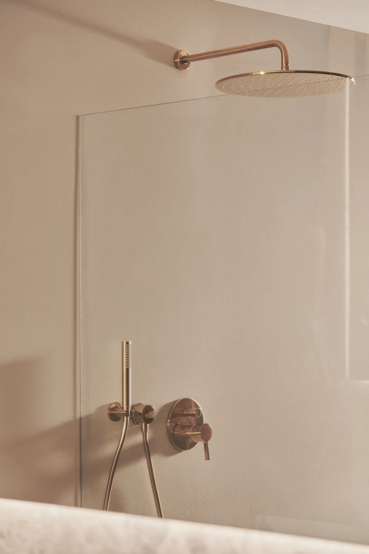 Regenbrause Idealrain, rund Durchmesser: 400mm, Brushed Gold Regenbrause Idealrain, rund Durchmesser: 400mm, Brushed Gold