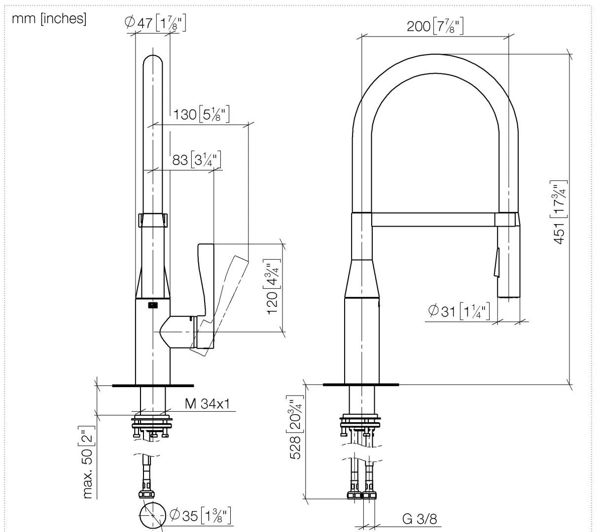 Dornbracht SYNC Einhebelmischer Profi - Platin Dornbracht SYNC Einhebelmischer Profi - Platin