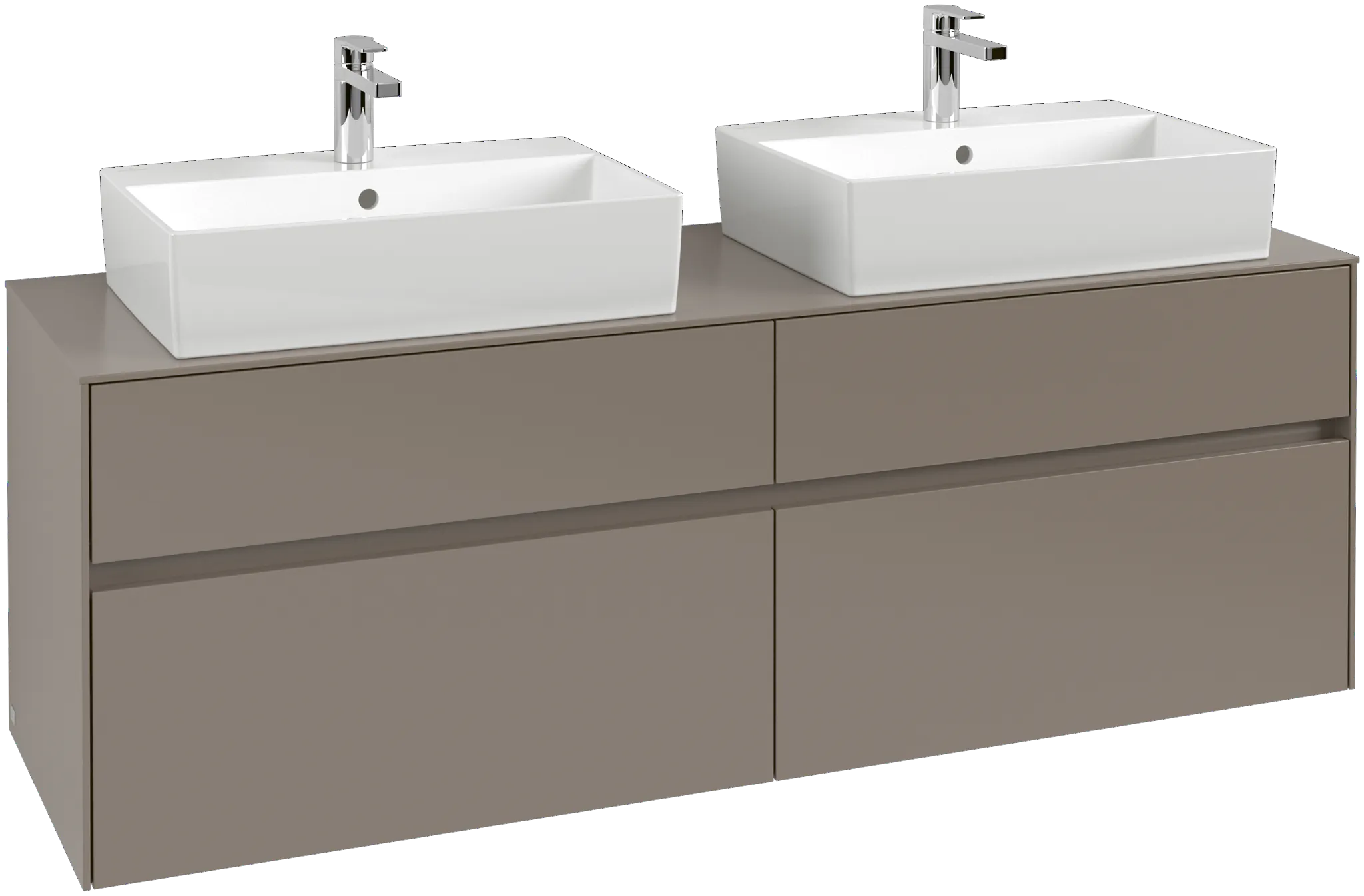 Villeroy & Boch Waschtischunterschrank „Collaro“ 1600 × 548 × 500 mm Wine Red, ohne Beleuchtung, für links und rechts Villeroy & Boch Waschtischunterschrank „Collaro“ 1600 × 548 × 500 mm Wine Red, ohne Beleuchtung, für links und rechts