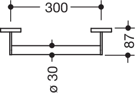 HEWI Haltegriff „System 900“ in Schwarz tiefmatt