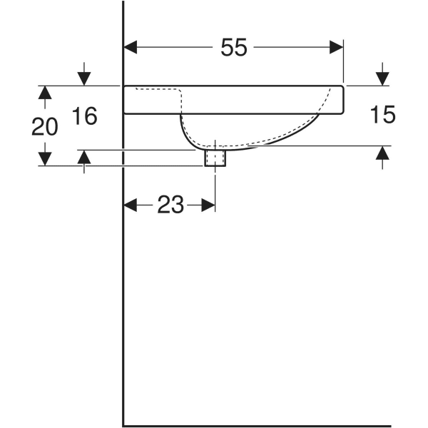 Wandwaschtisch „Preciosa“, rechteckig 130 × 55 cm in weiß alpin Wandwaschtisch „Preciosa“, rechteckig 130 × 55 cm in weiß alpin