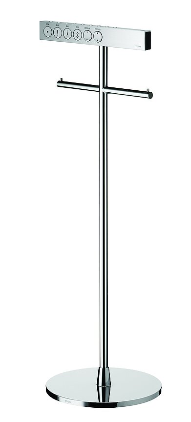 Toto Halter bodenstehend mit integriertem Toilettenpapierhalter für Fernbedienung Toto Halter bodenstehend mit integriertem Toilettenpapierhalter für Fernbedienung