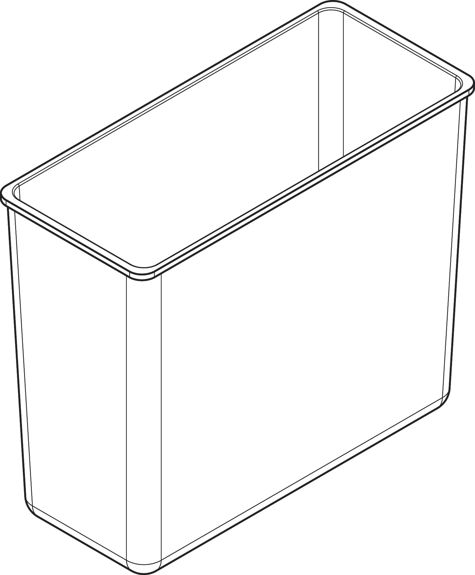 Hansgrohe XtraStoris Abfalleimer 15x30x14 cm – hochwertiger Abfalleimer für Bad und Küche