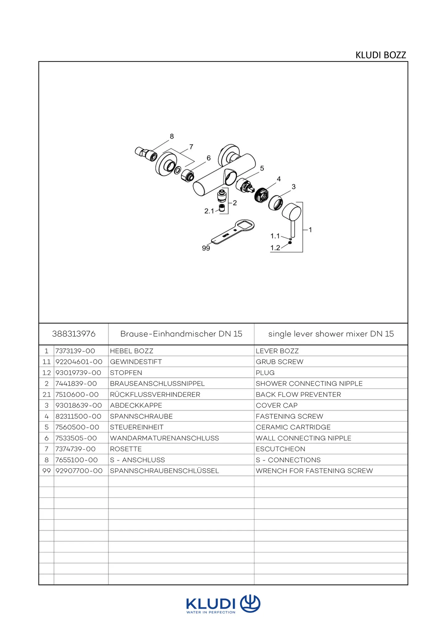 BOZZ BrauseEinhandmischer eigensicher schwarzmatt BOZZ BrauseEinhandmischer eigensicher schwarzmatt