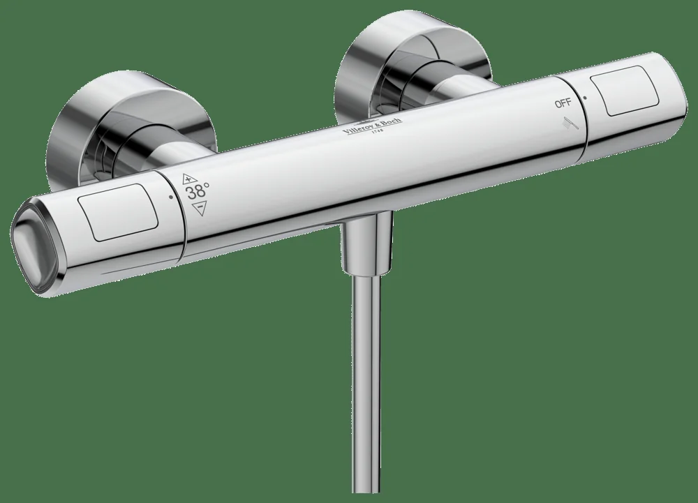 Villeroy & Boch Duschthermostat Universal Showers, rund, Chrom, Wandmontage, 1,35 kg, 20 Liter/Minute Durchfluss