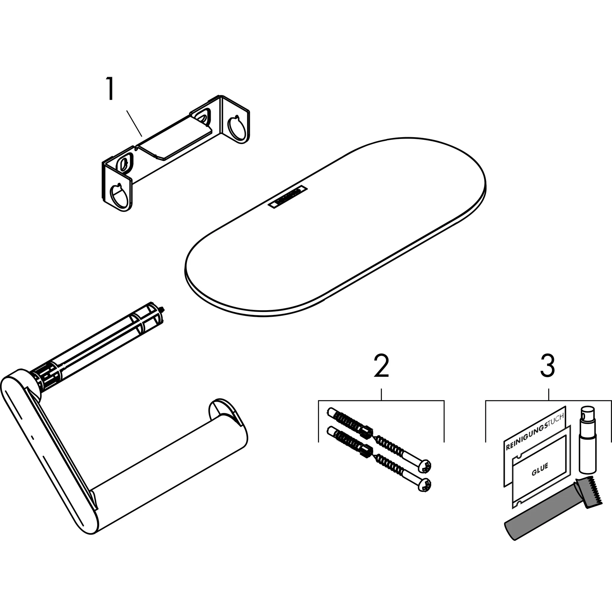 Papierrollenhalter WallStoris mitAblage mattschwarz Papierrollenhalter WallStoris mitAblage mattschwarz
